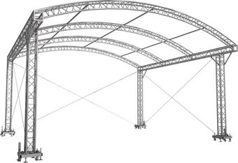Stages with arched roof